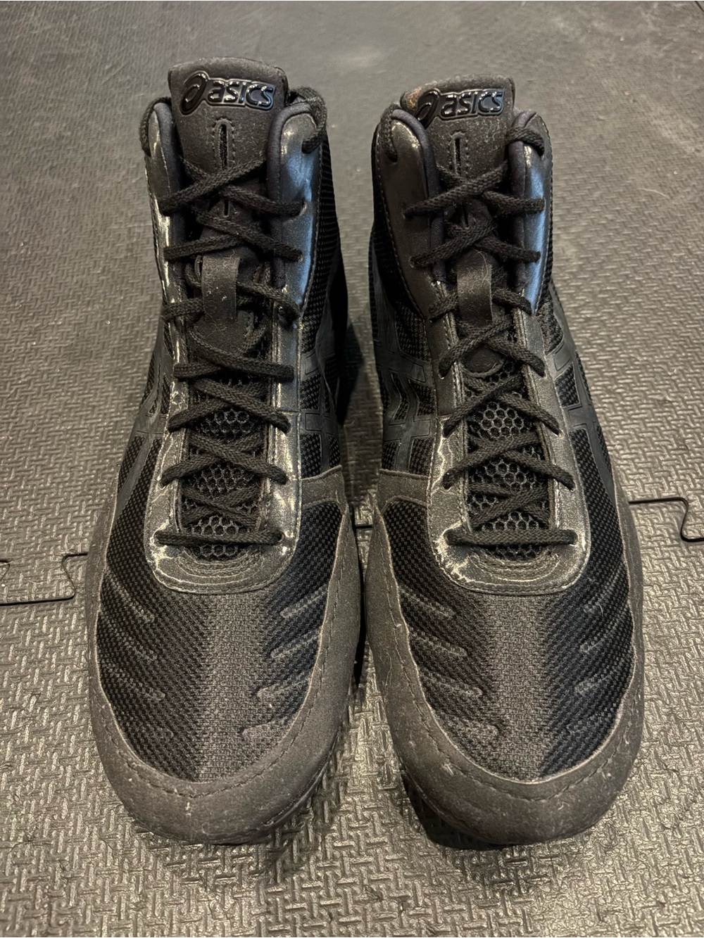 Asics JB Elite Shoes Mens Size 12  Black Wrestling Shoes Athletic  J501N